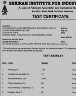 Shriram Institute For Industrial Research Certificate